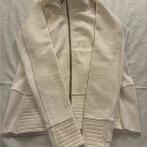 Lululemon Women’s Size 12 Cream Full Zip Jacket Cotton Blend Athletic